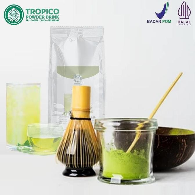 

baru bubuk minuman ocha green tea powder tropico - serbuk teh premium kekinian