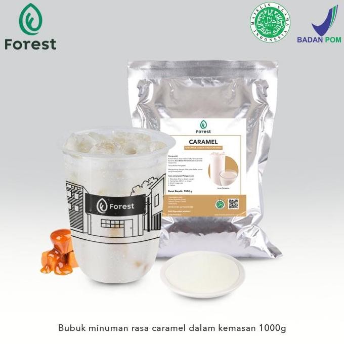 

baru bubuk minuman caramel forest 1kg - powder drink rasa karamel kekinian