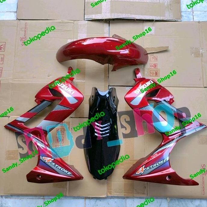 PAKETAN BODY DEPAN SUZUKI SATRIA FU THAILAND MERAH BERSTRIPING
