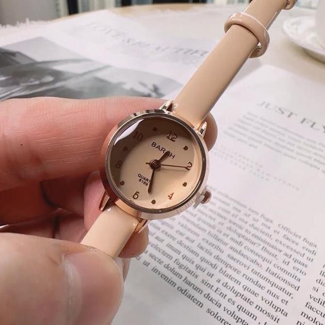 Mocca Jam Tangan Wanita Barsh Motif Angka & Diamond Tali Glossy Watch