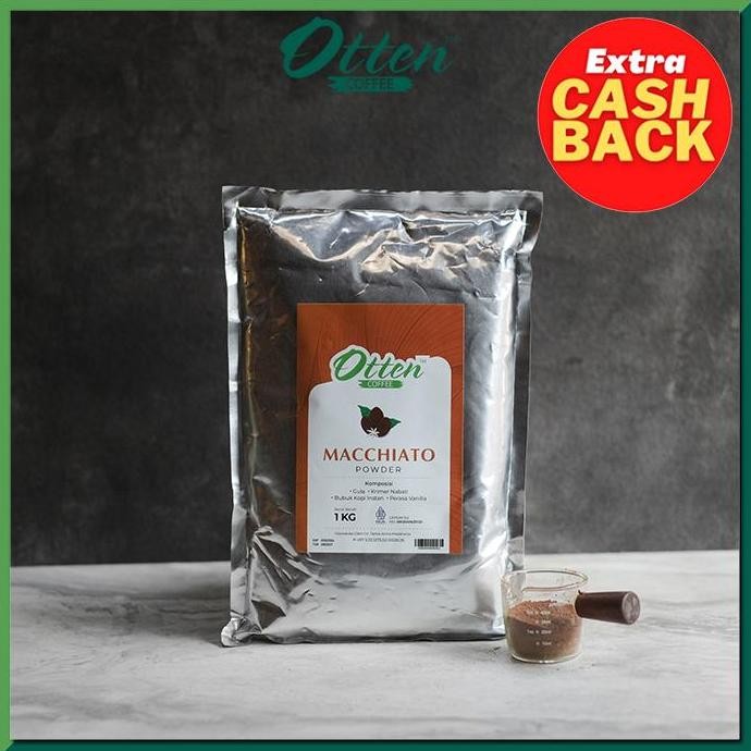 

baru bubuk minuman machiato otten 1 kg - serbuk minuman kopi susu premium