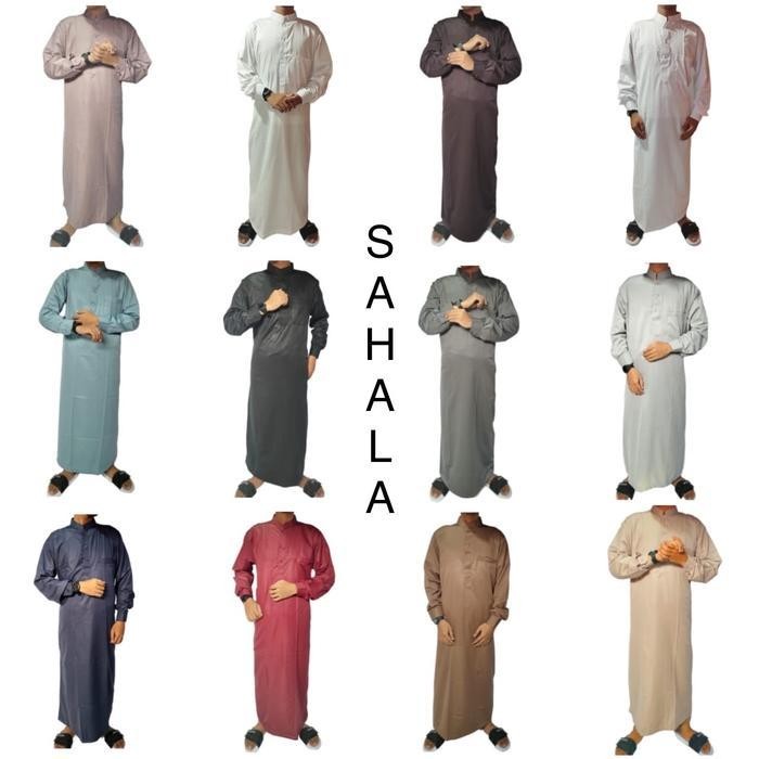Gamis Pria Gamis Manset Jubah Pria Putih Polos Gamis Pria Lengan Panjang Gamis Pria Dewasa Jubah Sau