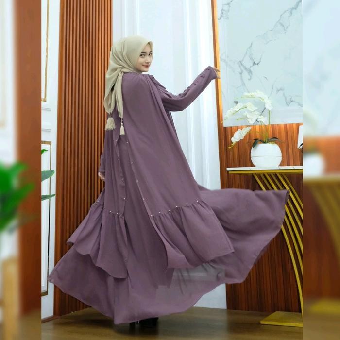 Ef Anum Premium Series Shafira Set Abaya Matt.Ceruty Armany Cocok Untuk Kondangan Dan Syar'I - Musli