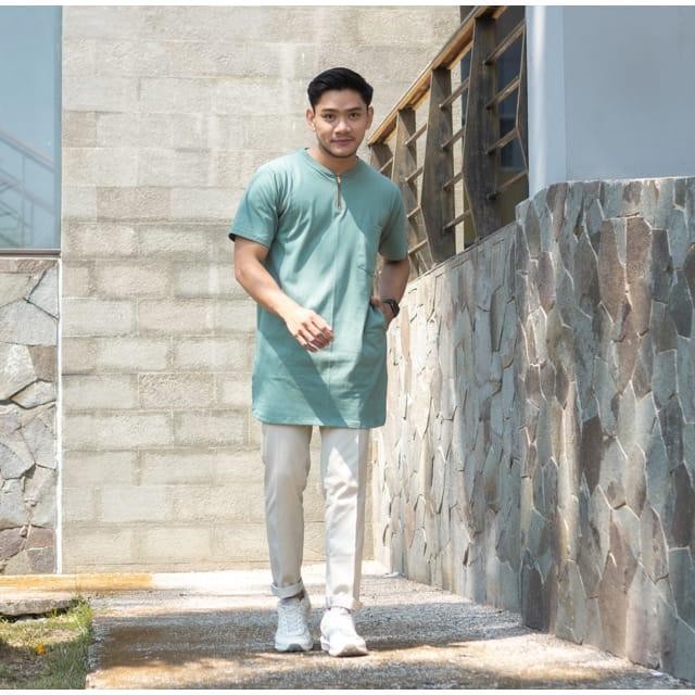 Kaos Gamis Kurta Pria Ziper Premium By Ahad Size Jumbo