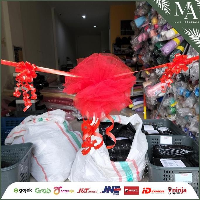 

Promo Pita Peresmian 1 Set Lengkap Gunting Grand Opening Pompom Tile COD