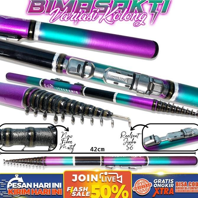 Set Lengkap Cod Joran Tegek Murah Kolong Ring Emran Bimasakti Fiber