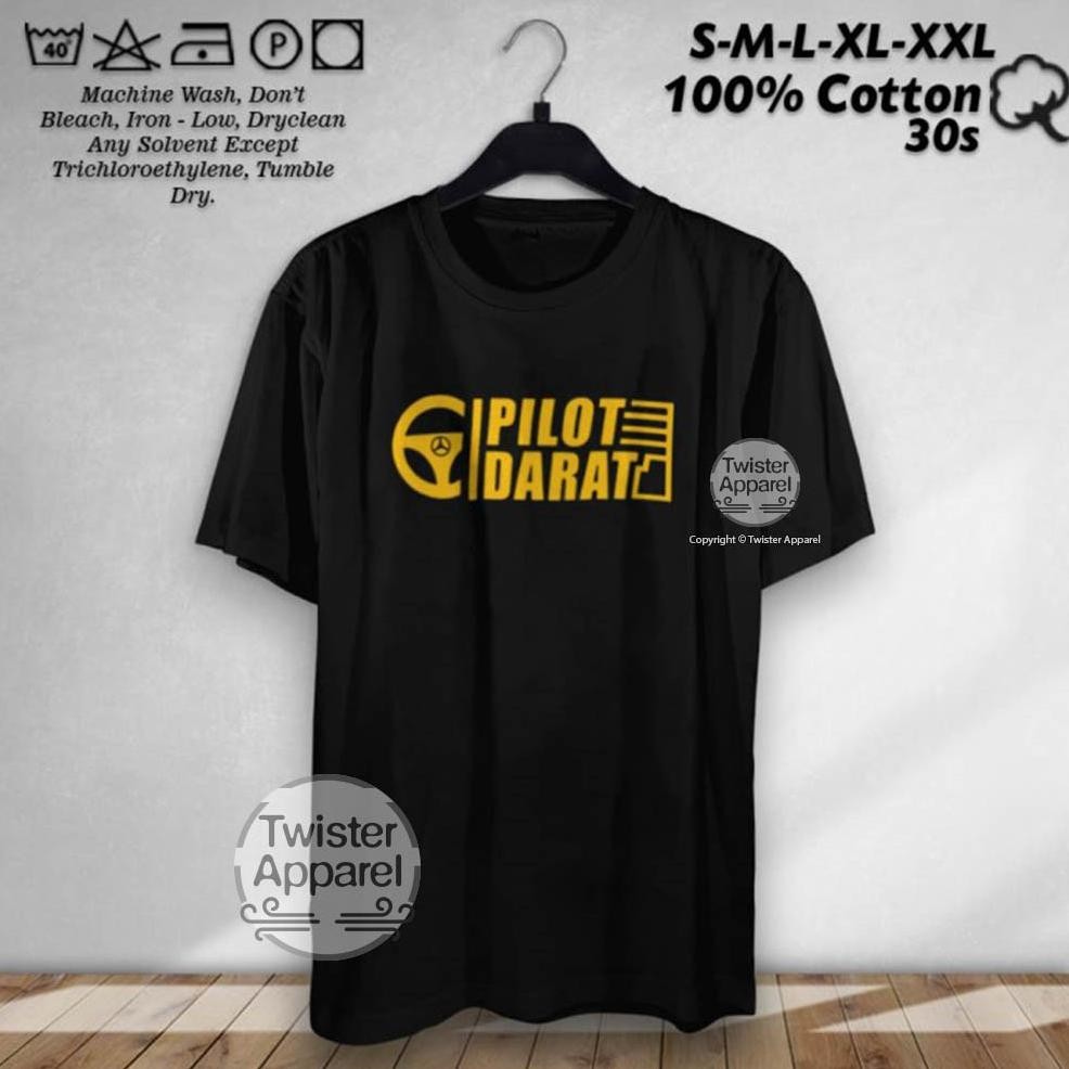 Promo Kaos Driver Muda Pilot Darat Baju Truk Bus Mobil Tshirt Distro Cotton Combed 30S Ukuran S M L 