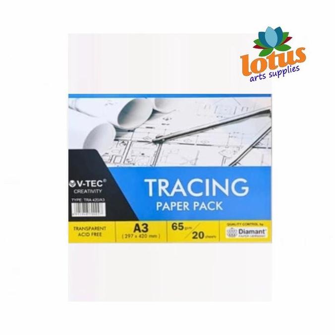 

Sale V-Tec Tracing Paper A3 65Gsm 20Sheets