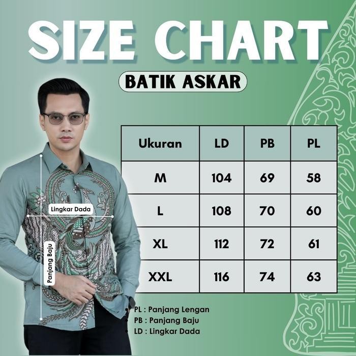 Askar Batik Baju Koko Muslim Pria Slimfit Lengan Panjang Modern Elegant Heem Katun Premium Warna Bir