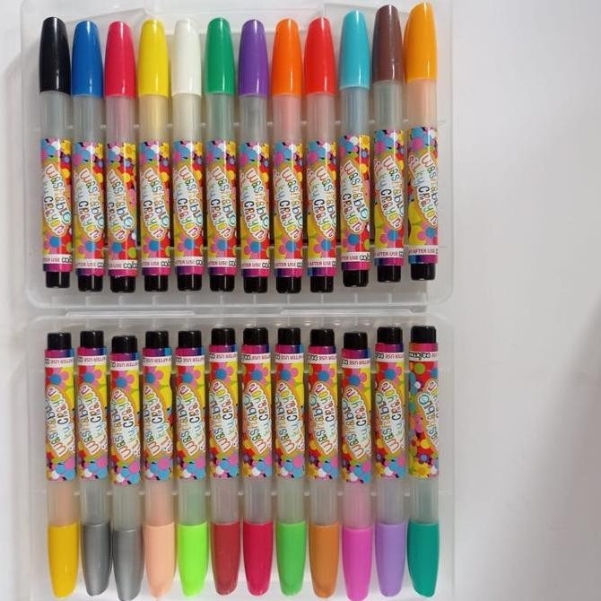 

TERLARIS - NDM Washable Silky Crayon FULL set 24 Paintmate Oil Pastel Krayon