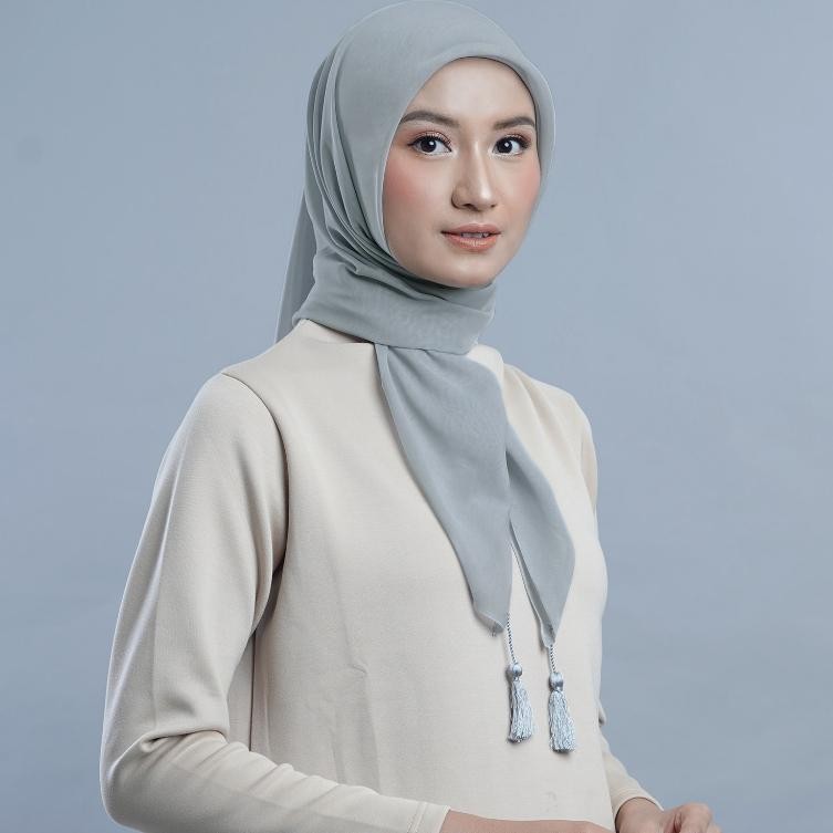 Terlaris Napocut Hijab - Plain Tassel - Hijab Segiempat Paris Jepang Premium Ronce 115 X 115 Cm Ba-3