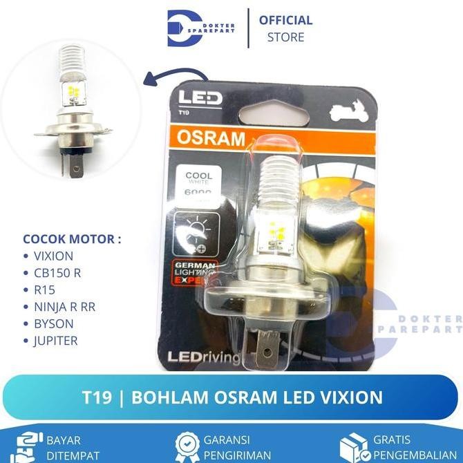 Produk Baru Lampu Depan T19 LED OSRAM Putih Super Terang Vixion CB150R Ninja RR R Matic
