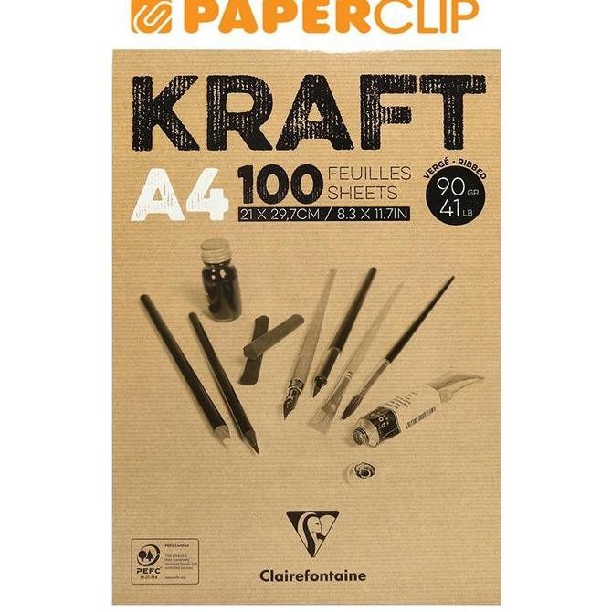 

Sale Sketchbook Clairefontaine Kraft Brown Paper A4 96545C