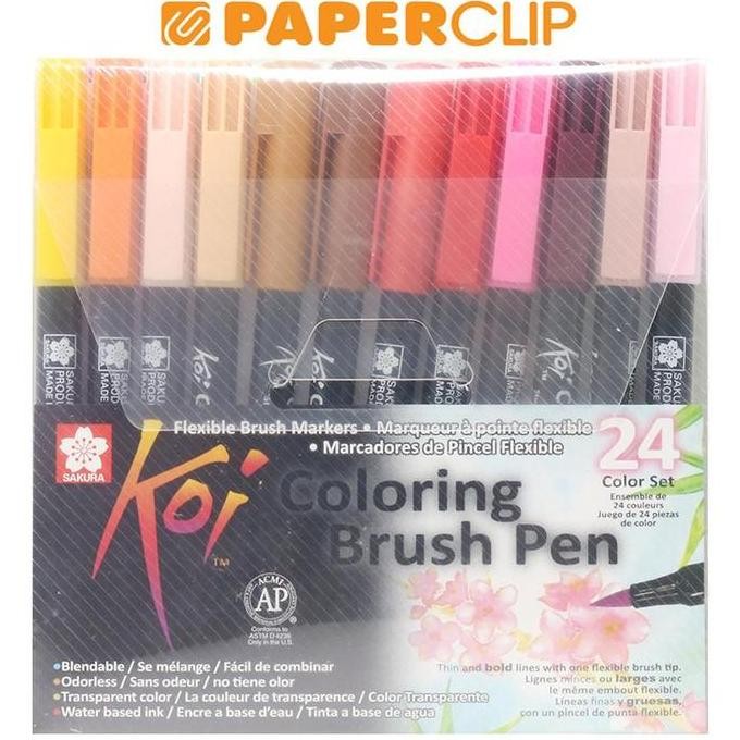 

TERBARU - SPIDOL SAKURA SET BRUSH PEN XBR-S24 KOI 24 COLOR