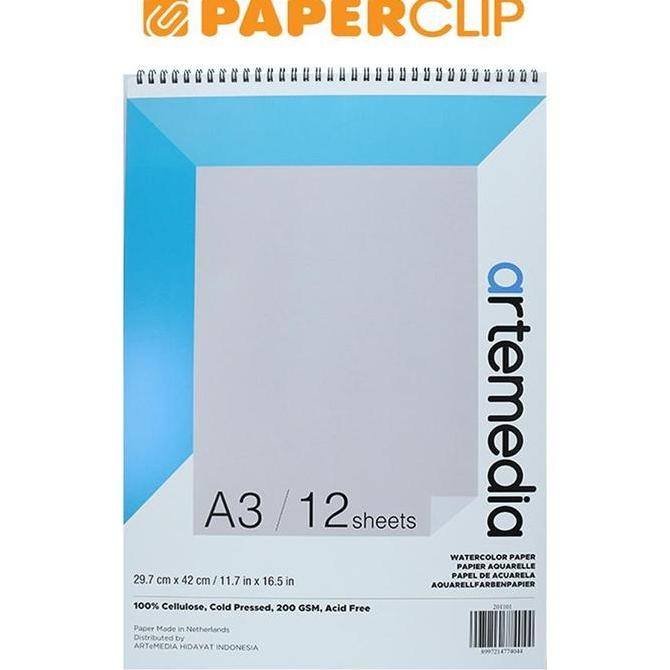 

Sale Watercolor Book Artemedia A3 200Gsm 201101 Wire Bound
