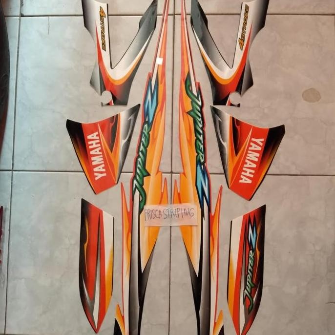 TERMURAH STRIPING JUPITER Z 2005 ORANGE HITAM