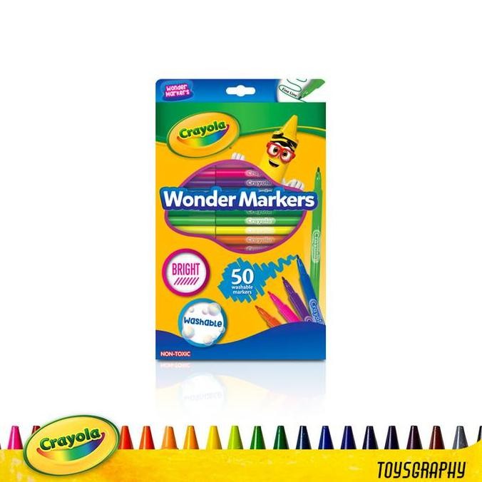 

BEBAS ONGKIR - Crayola Wonder Markers 50 Washable Bright Spidol Ajaib Isi 50ct