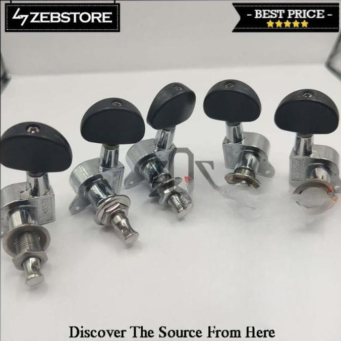DRYER TUNING MACHINE PEMUTAR SENAR CORT 3R-3L CHROME ORIGINAL DAN TERPERCAYA