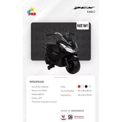 Mainan Anak Motor Aki Mini PCX mini PMB K 612 C // PCX Mini Anak // Kado Ulang Tahun Anak
