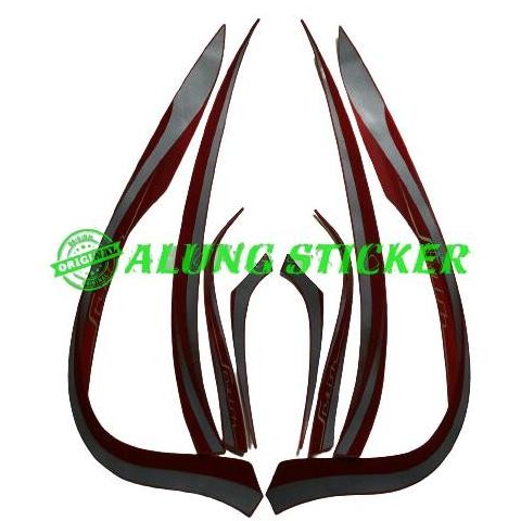 READY STIKER STRIPING LIS BODY MOTOR HONDA SCOOPY STYLISH 2021 MERAH DOFF