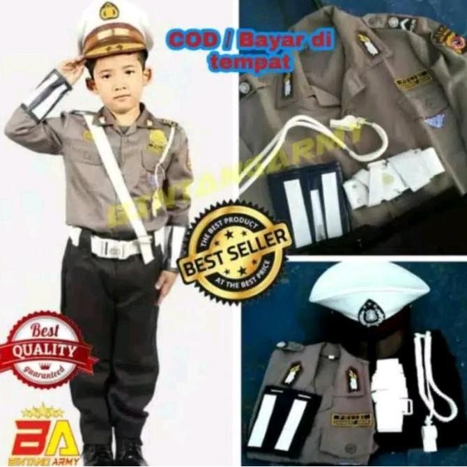 Original.. Baju Seragam Polisi Anak Anak Marvel