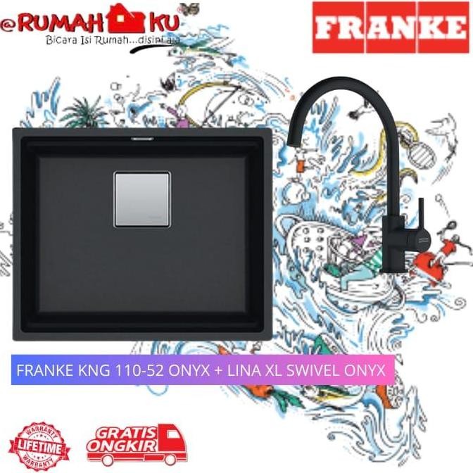 

TERMURAH - FRANKE KNG11052 ink Cuci Piring batu Quartz Color Undermount Topmount