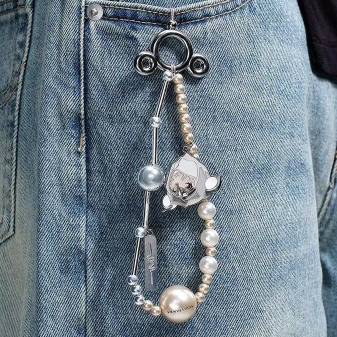 

Pop Mart Phone Charm Phone Chain Gantungan Handphone Skullpanda The Sound Series Original Lanyard