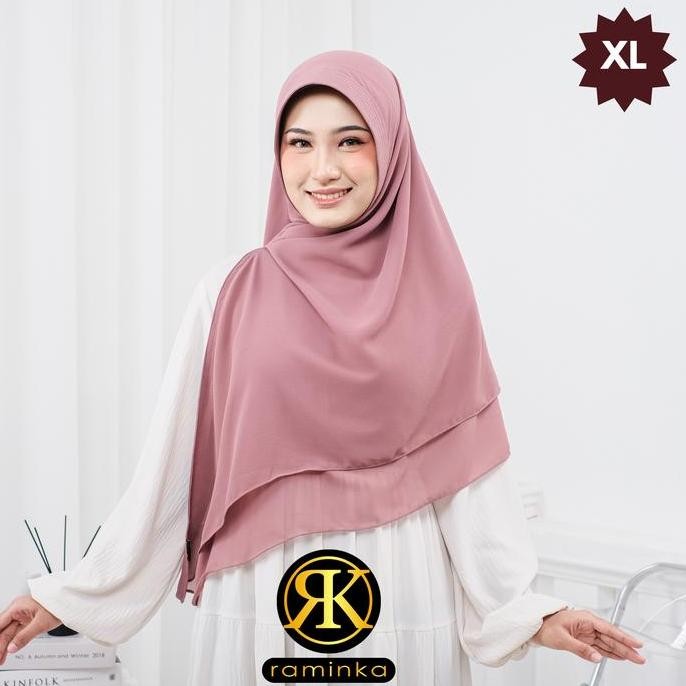 RAMINKA HIJAB BOBA PET FATIMAH KERUDUNG INSTAN MUSLIM PET JILBAB KHIMAR INSTAN SEGI EMPAT CERUTY CER