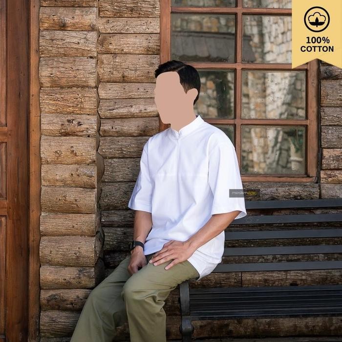 Kurta Thalha - Oversized Zip Tee (Heavy Weight Cotton) Koko Kaos / Kurta Kaos