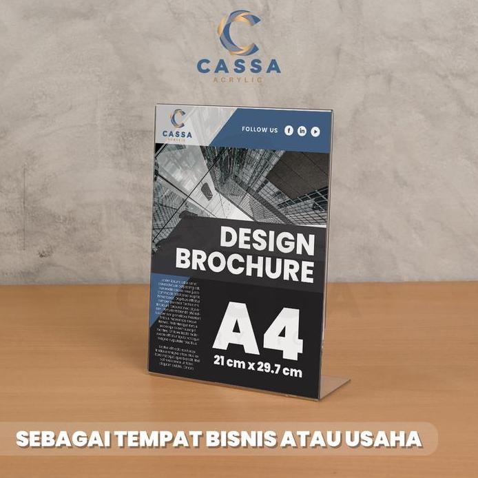 

New TEMPAT BROSUR A4 L POTRAIT / AKRILIK DISPLAY / TENT HOLDER / TENT CARD