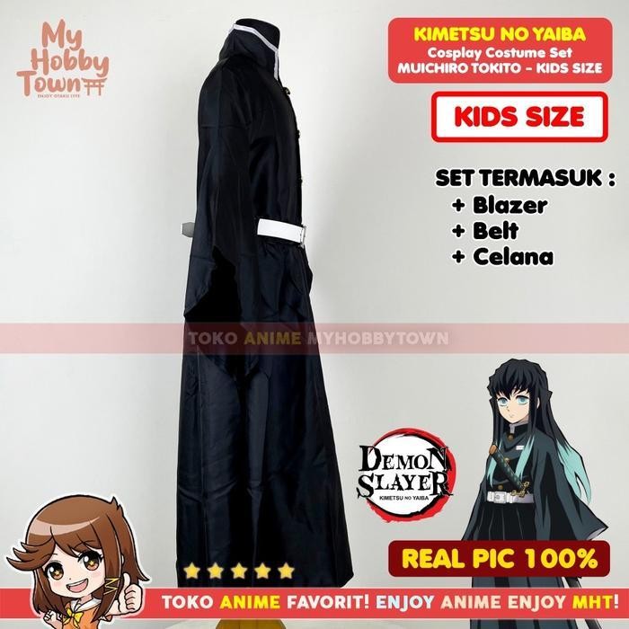 Ac Kostum Cosplay Anak Muichiro Tokito Kids Size Karakter Anime Kimetsu No Yaiba Demon Slayer