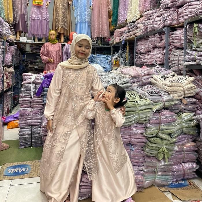 Dress Anak/ Gamis Anak Brokat / Anak Tanggung / Gamis Anak Lengkap Ukuran / Brokat Anak / Gamis Pest