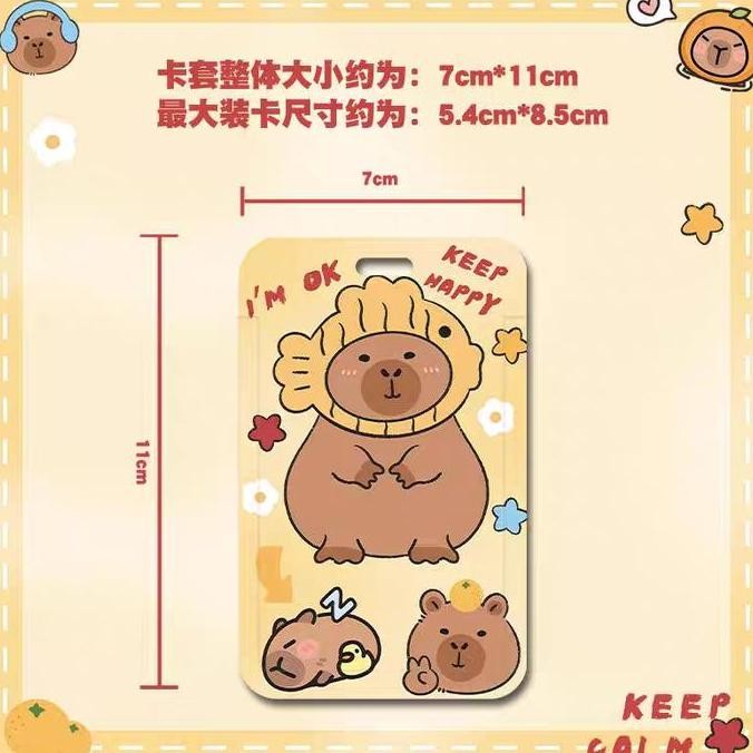 

New Lanyard ID Card Holder Kalung Capybara Lucu / Cute Card Holder / Tempat Kartu