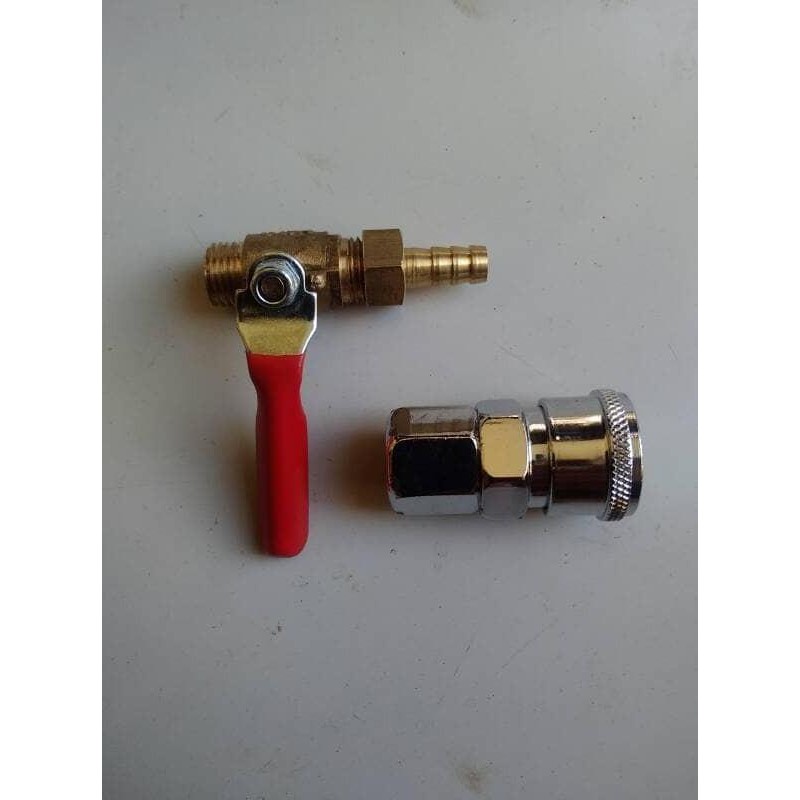 siap kirim kran kompresor + coupler sf20 tekiro - valve sambungan kompresor