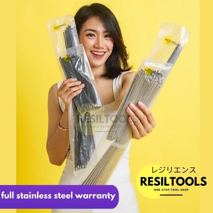 

New Kabel Tis Stainless 15 cm Per Pack Cable Ties 150 mm Resiltools