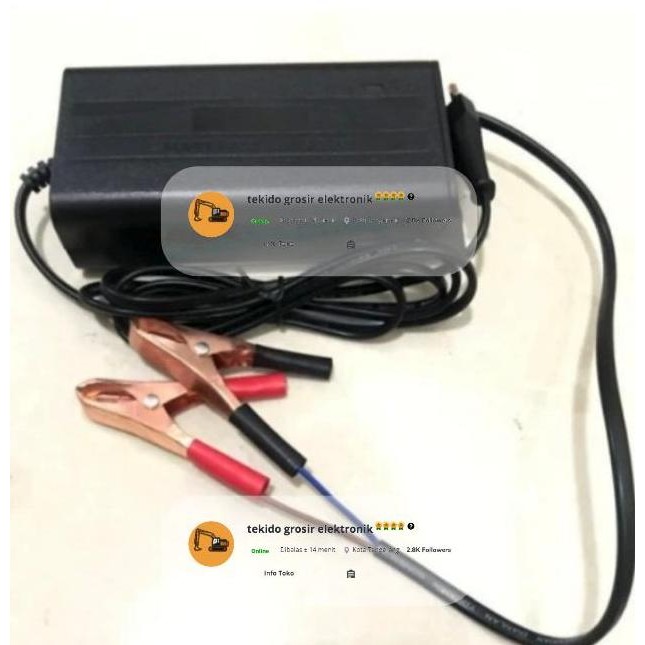 BEBAS ONGKIR - smart fast charger aki ampere - cas aki A otomatis A 2V 2 volt