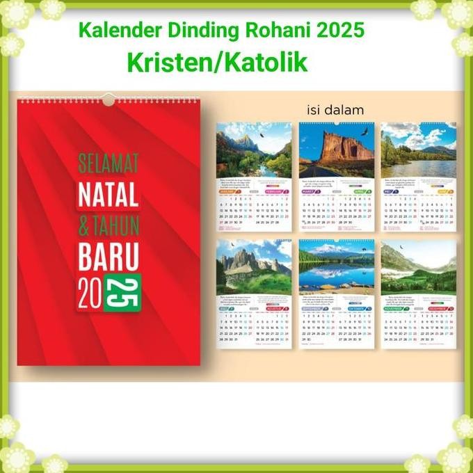 

New Kalender Dinding Tahun 2025 dengan Ayat Alkitab Rohani. Kristen / Katolik