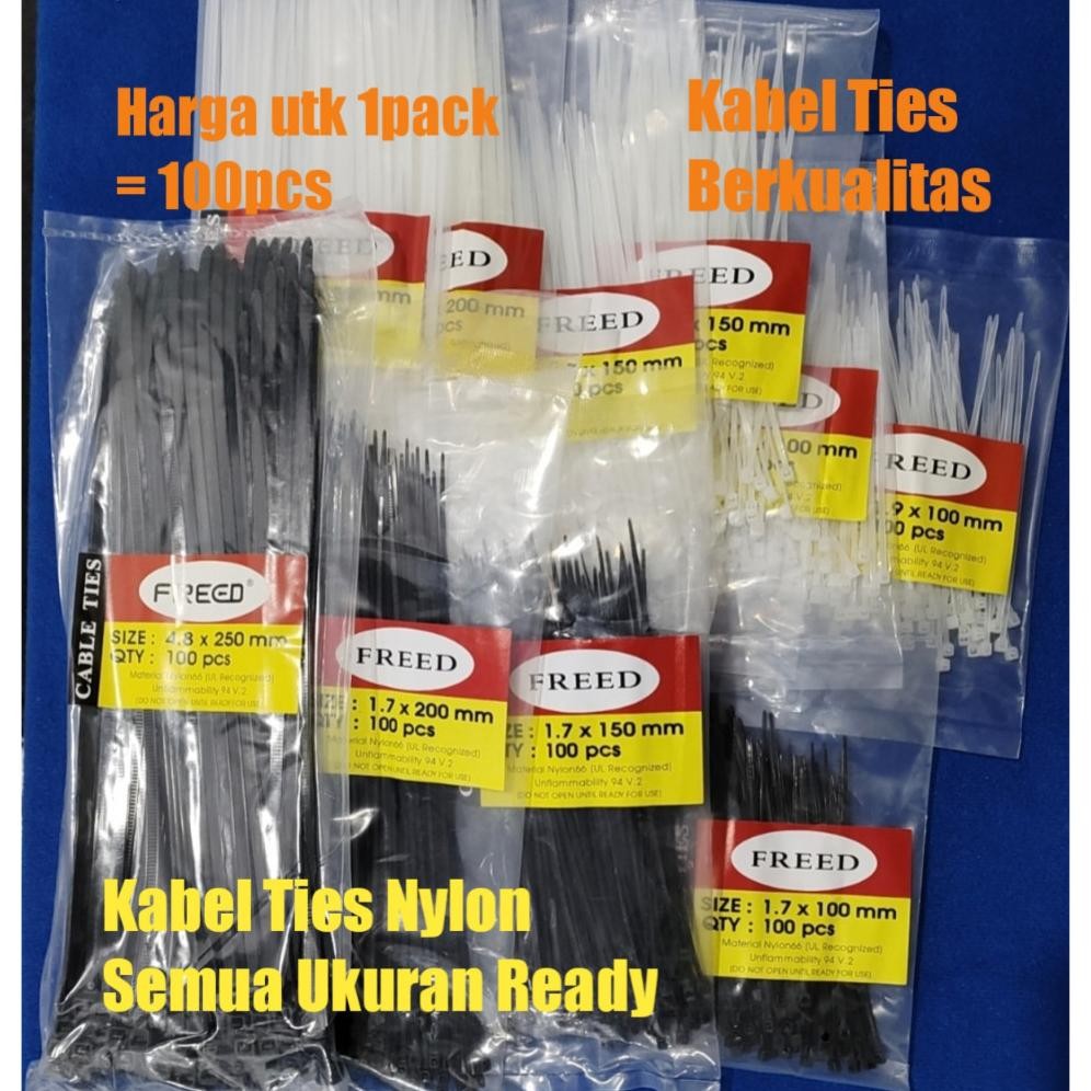 

Rd1- Kabel Ties Cable Tie Ukuran Besar 20Cm 25Cm 30Cm 40Cm Kabel Tis Bagus Isi 100
