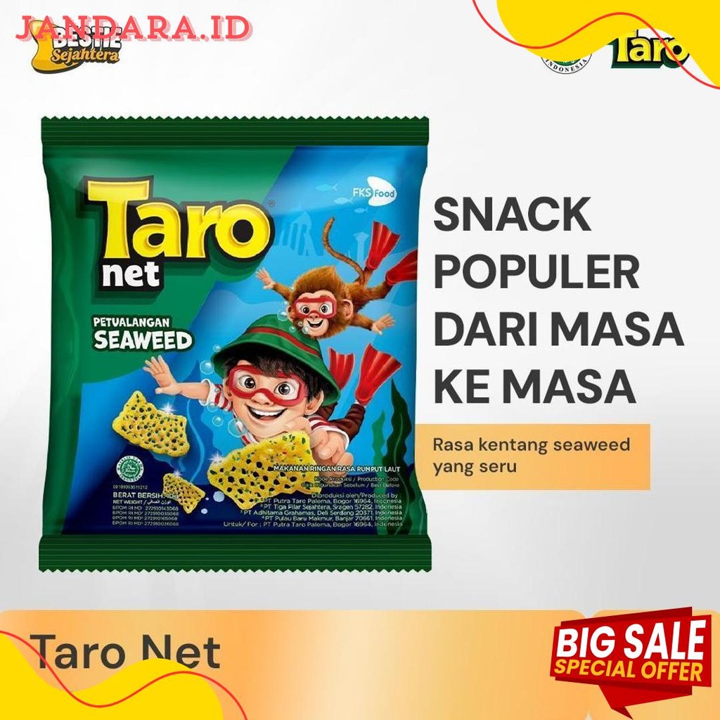 

Taro - Seaweed - Small Pack - 1 Karton (4Renceng) - 40 Pcs - 17Gr Terlengkap Dan Termurah