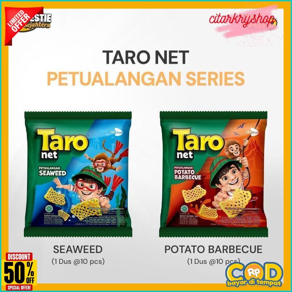 

Taro - Seaweed - Small Pack - 1 Karton (4Renceng) - 40 Pcs - 17Gr Terlengkap Dan Termurah