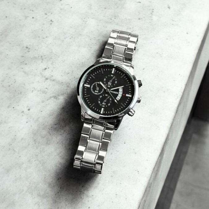 Fn-002  | Jam Tangan Pria Asli Tahan Air Kronograf Aksesoris Arloji Watches Cowok