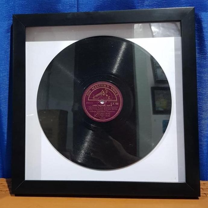 Piringan Hitam 10" Untuk Pajangan + Frame / Dekorasi Dinding / Vinyl