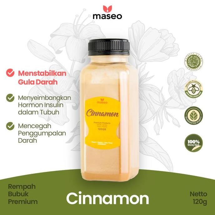 

Bubuk Kayumanis Maseo Cinnamon Murni 120gr Organik Alami