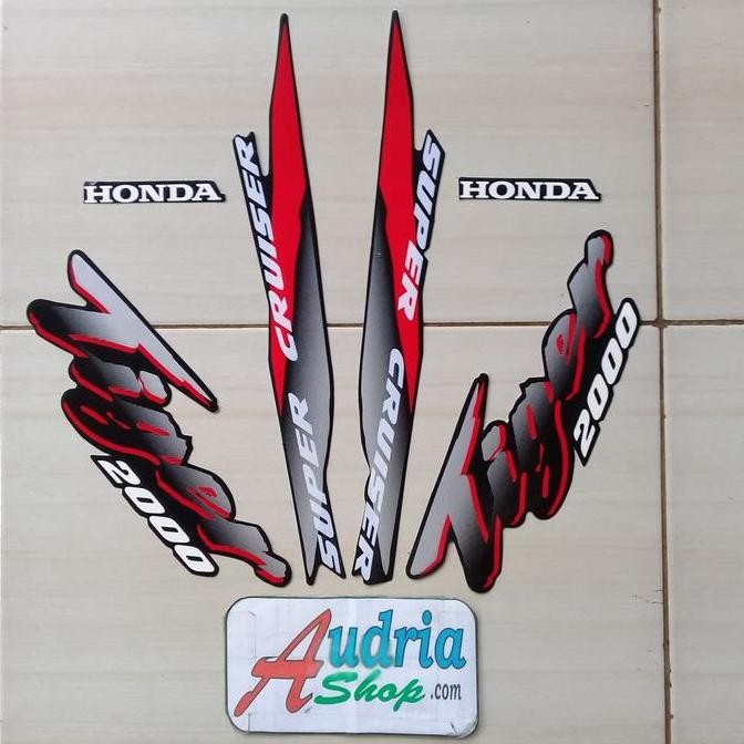 TERBARU STIKER STRIPING MOTOR HONDA TIGER 2000 HITAM-SILVER