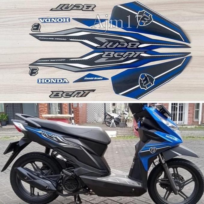 BEST SELLER STIKER STRIPING BEAT ESP 2019 BIRU HITAM
