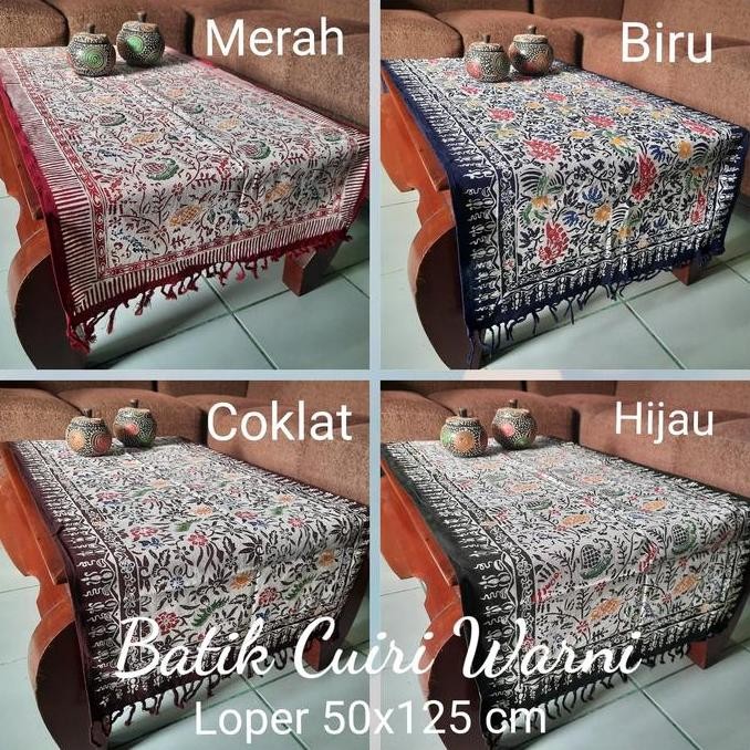 Terbaru Taplak Meja Tamu Batik Persegi Panjang 50x120 cm