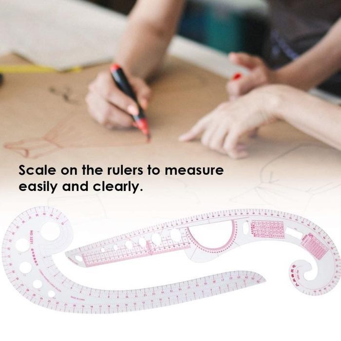 

7Pcs Penggaris Pola Jahit Set Penggaris Gambar Menjahit Pakaian Baju Quilting Patchwork Ruler Multi Function Sewing Rulers
