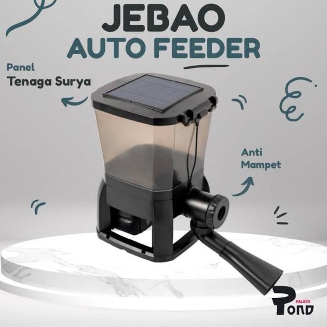 Autofeeder Kolam Ikan Koi 10L Solar Auto Feeder Automatic Pond Feeder Co
