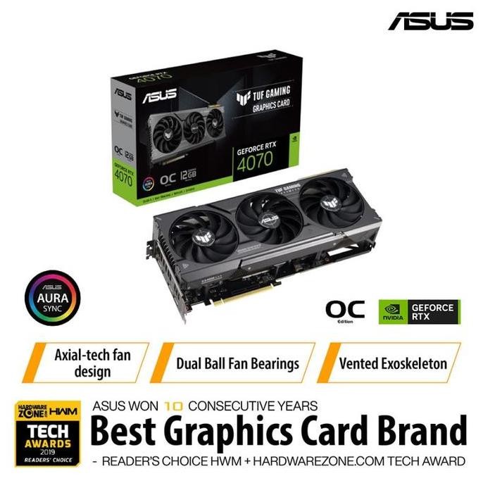 ASUS TUF RTX 4070 12GB OC GAMING GDDR6X RTX4070 12G VGA NVIDIA