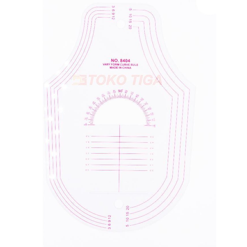 

Penggaris Jahit/Menjahit - Pola Baju Bagian Leher / Lengan - 8404/6404